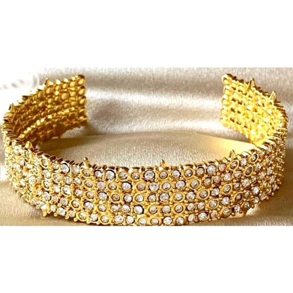 GOLD AND CRYSTALS ALEXIS BITTAR CUFF!!! BRAND NEW AND PERFECT!!!